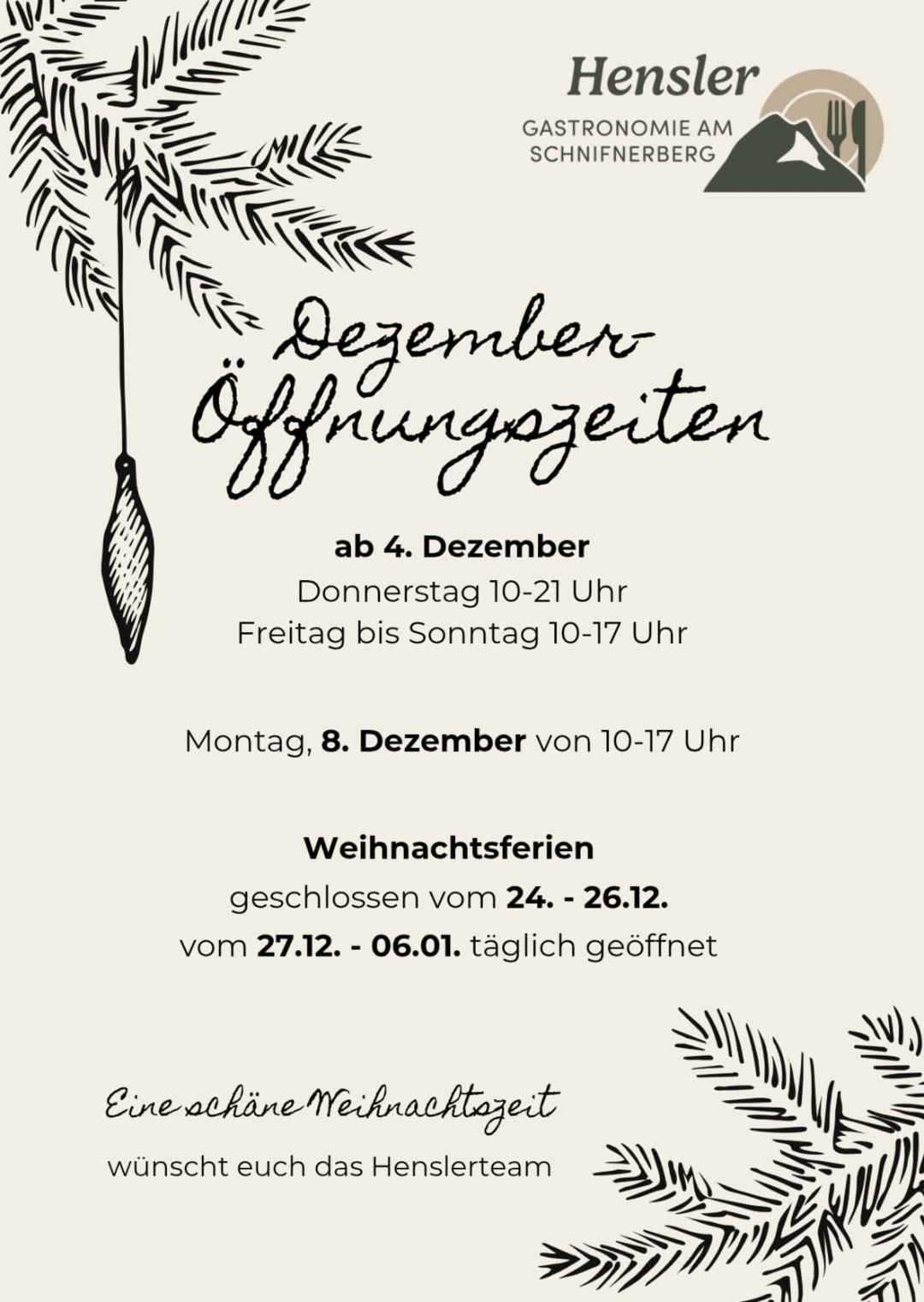 dezemberoeffnungszeiten